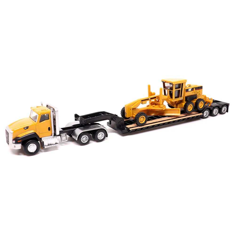 84414 - Caminhão reboque com motoniveladora 163H 1:87