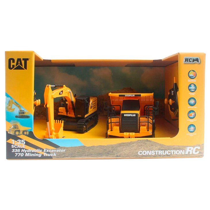 COMBO Miniatura Escavadeira Hidráulica CAT 336 1:35 + Caminhão de Mineração 770 - Imagem 3